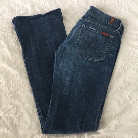 7 For All Mankind Denim - 7 for all mankind boot cut denim jeans size 27